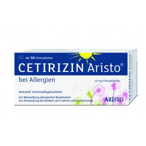 CETIRIZIN Aristo bei Allergien 10 mg Filmtabletten